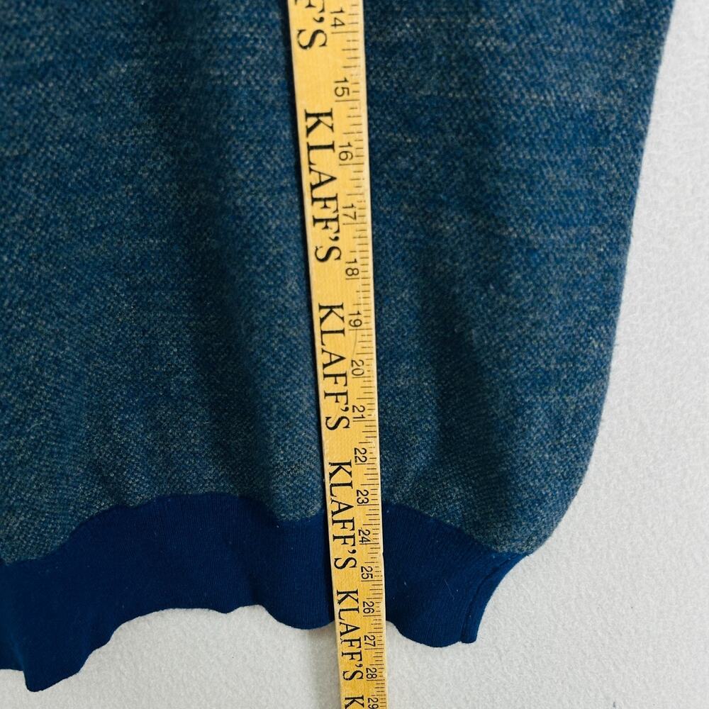 BRYANT OF SCOTLAND Sweater Mens M Lambswool Jumper Crewneck Pullover Blue VTG - Picture 7 of 13